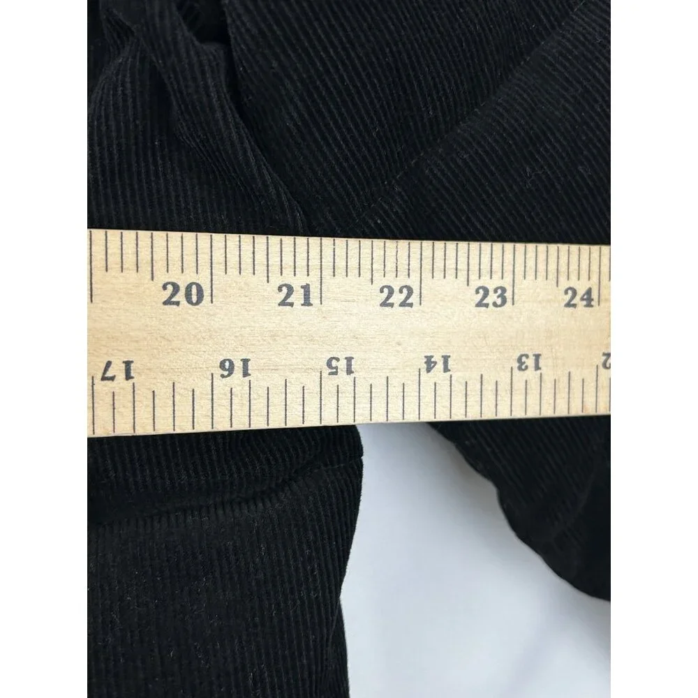 Levi Strauss Women's Size Medium Black Corduroy Puffer Coat Full Zip Lined - Picture 6 of 15